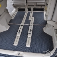 Коврики текстильные на Toyota Vellfire I пр.руль (2008-2014) 2 ряд - 3 места