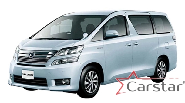Двухслойные коврики EVA для Toyota Vellfire I пр.руль (2008-2014) 2 ряд - 2 места