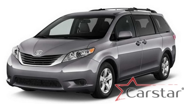 Двухслойные коврики EVA для Toyota Sienna III 6 мест (2010-2020)