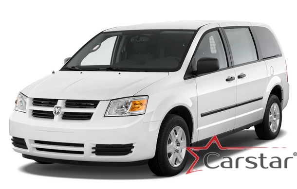 Двухслойные коврики EVA для Dodge Grand Caravan V (2007-2020) 2 ряд: кресла 1+1 убираются в пол